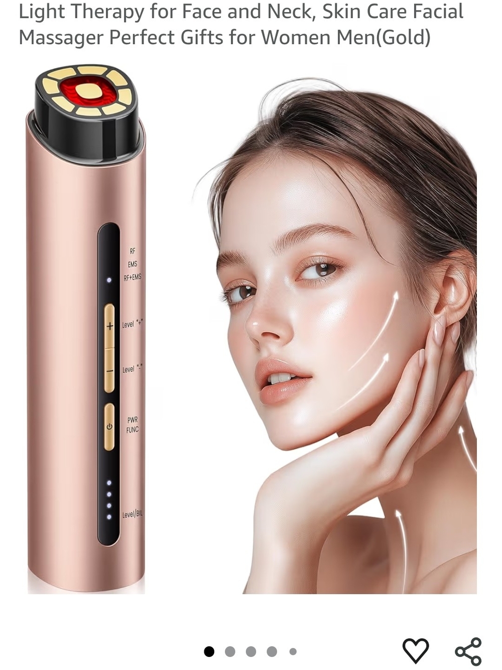 Facial Light Therapy Device for Face and Neck - Skincare Massager Factory Sealed